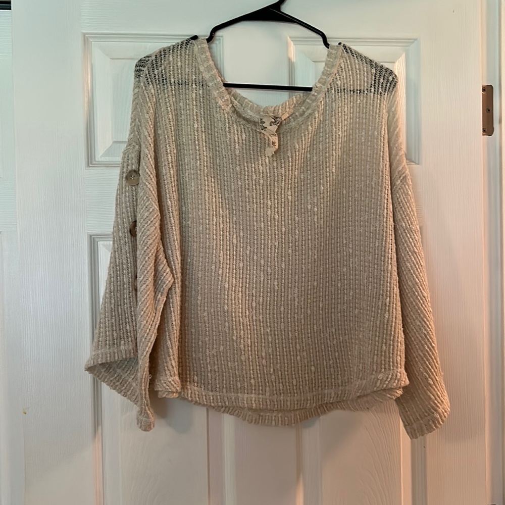 Blue Pepper See through Sweater from Buckle